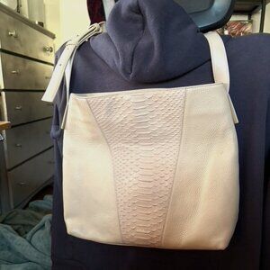 Vince leather hobo bag w/python